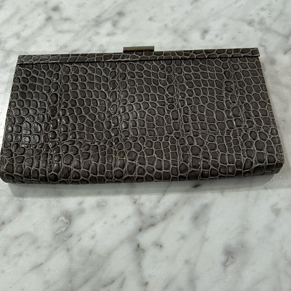 Leather Banana Republic clutch handbag